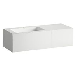 Laufen Waschplatz Folio 1254x500x350mm, Becken links, mit Armaturenbank, 1 Hahnl... LAUFEN-H580FO75251111 7612738183318 (Abb. 1)