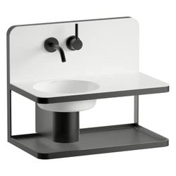 Laufen Waschplatz Steel19 600x360x497mm, rechteckig, Becken links, ohne Hahnloch... LAUFEN-H580ST20001121 7612738183332 (Abb. 1)