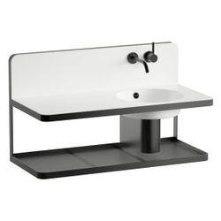 Laufen Waschplatz Steel19 1000x490x590mm, rechteckig, Becken rechts, ohne Hahnlo... LAUFEN-H580ST50001091 7612738183356 (Abb. 1)