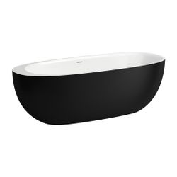 Laufen Freistehende Badewanne, Ilbagnoalessi, 800x1850x590mm, Mattweiß, Mattschw... LAUFEN-H2209720650001 7612738032869 (Abb. 1)