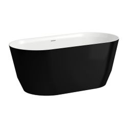 Laufen freistehende Badewanne Laufen Pro 700x1500x590mm, Schwarz, Weiß, aus Marb... LAUFEN-H2439520640001 7612738027322 (Abb. 1)
