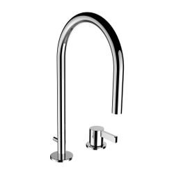 Laufen 2-Loch-Waschtischmischer Kartell Schwenkauslauf Ausladung 166mm, Chrom, m... LAUFEN-H3113320042211 7612742503027 (Abb. 1)