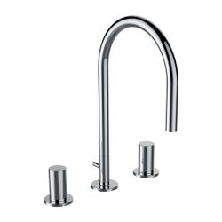 Laufen 3-Loch Waschtischmischer Kartell Schwenkauslauf Ausladung 166mm, Chrom, m... LAUFEN-H3123330042211 7612742481226 (Abb. 1)