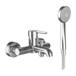 Laufen Einhebel-Wannenmischer Lua Anschlussdistanz 150mm, Chrom, Ausladung 159mm... LAUFEN-H3210810041311 7612738986780 (Abb. 1)