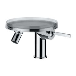 Laufen Einhebel-Bidetmischer mit Deko-Disc, transparent, Kartell Festauslauf Aus... LAUFEN-H3413310041111 7612742481202 (Abb. 1)