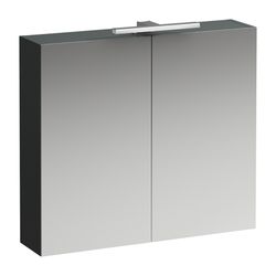 Laufen Spiegelschrank BASE, 185x800x700mm, Verkehrsgrau, 2 Türen, LED-Beleuchtun... LAUFEN-H4028021102661 7612738973131 (Abb. 1)