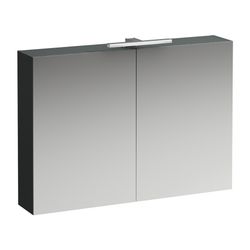 Laufen Spiegelschrank BASE, 185x1000x700mm, Verkehrsgrau, 2 Türen, LED-Beleuchtu... LAUFEN-H4028521102661 7612738973162 (Abb. 1)