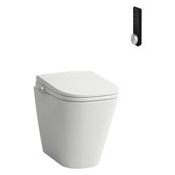 Laufen Dusch-Tiefspül-WC bodenstehend Cleanet Meda, spülrandlos mit Fernbedienun... LAUFEN-H605110000S002 7612738162610 (Abb. 1)