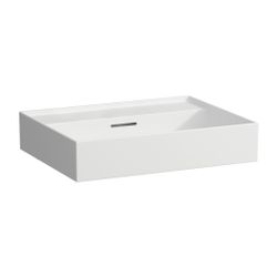 Laufen Aufsatzwaschtisch Kartell 460x600x145mm, Mattweiß, ohne Hahnloch, mit Übe... LAUFEN-H8163337571091 7612738916664 (Abb. 1)