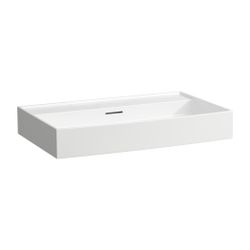 Laufen Aufsatzwaschtisch Kartell 460x800x145mm, Weiß LCC, ohne Hahnloch, mit Übe... LAUFEN-H816336A001091 7612738088378 (Abb. 1)