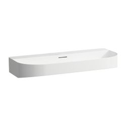 Laufen Aufsatzwaschtisch Sonar 420x1000x145mm, Weiß, ohne Hahnloch, mit Überlauf... LAUFEN-H8163470001091 7612738932732 (Abb. 1)