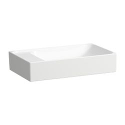 Laufen Waschtisch-Schale MEDA 350x600x150mm, Mattweiß, asym., ohne Hahnloch, mit... LAUFEN-H8121137571091 7612738096588 (Abb. 1)