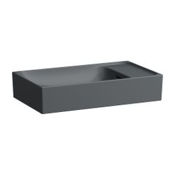 Laufen Waschtisch-Schale MEDA 350x600x150mm, Mattgraphit, asym., ohne Hahnloch, ... LAUFEN-H8121137581091 7612738096595 (Abb. 1)
