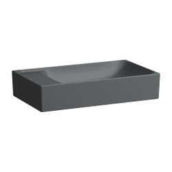 Laufen Waschtisch-Schale MEDA 350x600x150mm, Mattgraphit, asym., ohne Hahnloch, ... LAUFEN-H8121137581091 7612738096595 (Abb. 1)