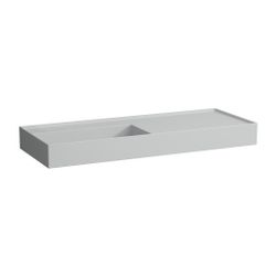 Laufen Waschtisch Kartell 460x1200x150mm, Mattgrau, ohne Hahnloch/Überlauf, Abla... LAUFEN-H8133327591121 7612738904296 (Abb. 1)