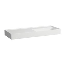 Laufen Waschtisch Kartell 460x1200x150mm, Mattweiß, ohne Hahnloch/Überlauf, Abla... LAUFEN-H8133337571121 7612738956745 (Abb. 1)