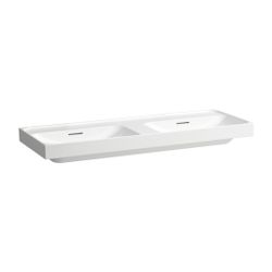 Laufen Doppelwaschtisch, MEDA, 460x1300x160mm, Weiß LCC, ohne Hahnloch, mit Über... LAUFEN-H8141124001091 7612738067571 (Abb. 1)
