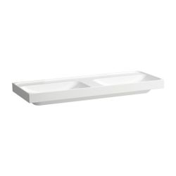 Laufen Doppelwaschtisch, MEDA, 460x1300x160mm, Weiß LCC, ohne Hahnloch/Überlauf... LAUFEN-H8141124001121 7612738067670 (Abb. 1)