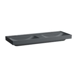 Laufen Doppelwaschtisch, MEDA, 460x1300x160mm, Mattgraphit, ohne Hahnloch/Überla... LAUFEN-H8141127581121 7612738067694 (Abb. 1)