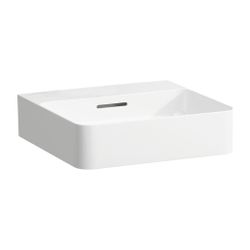 Laufen Handwaschbecken VAL 420x450x155mm, Weiß, ohne Hahnloch, mit Überlauf... LAUFEN-H8152810001091 7612738341800 (Abb. 1)