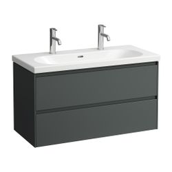 Laufen Waschtischunterbau LANI 442x984x515mm, Verkehrsgrau, mit 2 Schubladen, Gr... LAUFEN-H4035621122661 7612738041359 (Abb. 1)