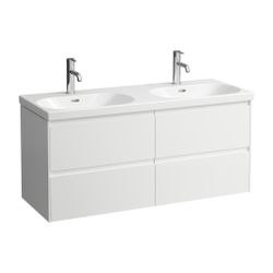 Laufen Waschtischunterbau LANI 442x1182x515mm, Mattweiß, mit 4 Schubladen, Griff... LAUFEN-H4035741122601 7612738041397 (Abb. 1)