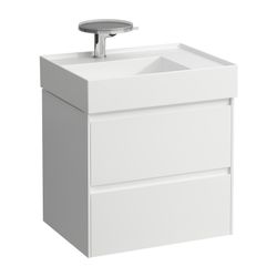 Laufen Waschtischunterbau LANI 448x584x515mm, Mattweiß, 2 Schubladen, Griffleist... LAUFEN-H4039321122601 7612738049270 (Abb. 1)