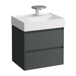 Laufen Waschtischunterbau LANI 448x584x515mm, Verkehrsgrau, 2 Schubladen, Griffl... LAUFEN-H4039421122661 7612738049386 (Abb. 1)