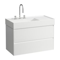Laufen Waschtischunterbau LANI 448x882x515mm, glänzend Weiß, 2 Schubladen, Griff... LAUFEN-H4039521122611 7612738050351 (Abb. 1)