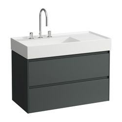 Laufen Waschtischunterbau LANI 448x882x515mm, Verkehrsgrau, 2 Schubladen, Griffl... LAUFEN-H4039521122661 7612738050368 (Abb. 1)