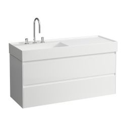 Laufen Waschtischunterbau LANI 448x1182x515mm, Mattweiß, 2 Schubladen, Griffleis... LAUFEN-H4039721122601 7612738050474 (Abb. 1)