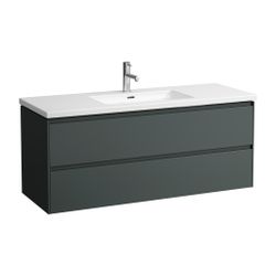 Laufen Waschtischunterbau LANI 471x1284x515mm, Verkehrsgrau, 2 Schubladen, Griff... LAUFEN-H4041921122661 7612738051105 (Abb. 1)