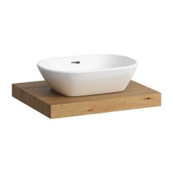 Laufen Waschtisch-Platte LANI 495x585x65mm, Wildeiche, mit Ausschnitt mittig, in... LAUFEN-H4046411122671 7612738048297 (Abb. 1)
