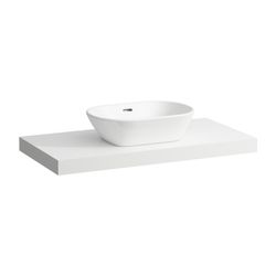 Laufen Waschtisch-Platte LANI 495x985x65mm, Mattweiß, mit Ausschnitt mittig, ink... LAUFEN-H4046611122601 7612738048433 (Abb. 1)
