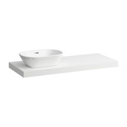 Laufen Waschtisch-Platte LANI 495x1185x65mm, Mattweiß, mit Ausschnitt links, ink... LAUFEN-H4046721122601 7612738048549 (Abb. 1)