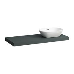 Laufen Waschtisch-Platte LANI 495x1185x65mm, Verkehrsgrau, mit Ausschnitt rechts... LAUFEN-H4046731122661 7612738048587 (Abb. 1)