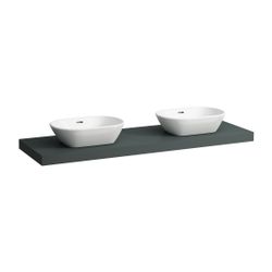 Laufen Waschtisch-Platte LANI 495x1570x65mm, Verkehrsgrau, mit Ausschnitt links/... LAUFEN-H4046941122661 7612738049348 (Abb. 1)