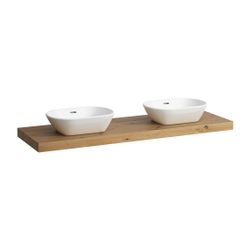 Laufen Waschtisch-Platte LANI 495x1570x65mm, Wildeiche, mit Ausschnitt links/rec... LAUFEN-H4046941122671 7612738049355 (Abb. 1)