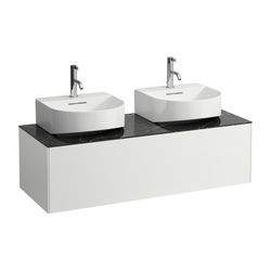 Laufen Waschtischunterbau Sonar 457x1177x341mm, Mattweiß Nero Marquina, Aussch. ... LAUFEN-H4054540341431 7612738970758 (Abb. 1)