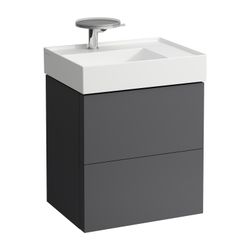 Laufen Waschtischunterbau Kartell 450x580x600mm, Schiefergrau, 2 Schubladen, mit... LAUFEN-H4075580336421 7612738931629 (Abb. 1)