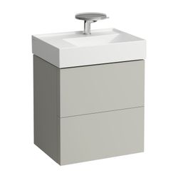 Laufen Waschtischunterbau Kartell 450x580x600mm, Kieselgrau, 2 Schubladen, mit P... LAUFEN-H4075680336411 7612738931643 (Abb. 1)
