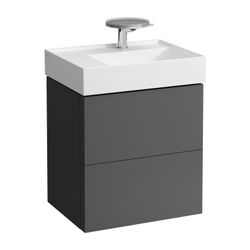 Laufen Waschtischunterbau Kartell 450x580x600mm, Schiefergrau, 2 Schubladen, mit... LAUFEN-H4075680336421 7612738931650 (Abb. 1)