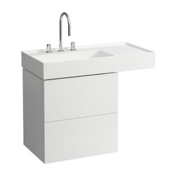 Laufen Waschtischunterbau Kartell 450x580x600mm, Mattweiß, 2 Schubladen, mit Pus... LAUFEN-H4075690336401 7612738930042 (Abb. 1)