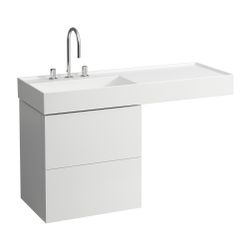 Laufen Waschtischunterbau Kartell 450x580x600mm, Mattweiß, 2 Schubladen, mit Pus... LAUFEN-H4075690336401 7612738930042 (Abb. 1)