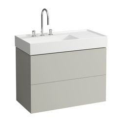 Laufen Waschtischunterbau Kartell 600x880x450mm, Kieselgrau, 2 Schubladen, mit P... LAUFEN-H4076180336411 7612738931674 (Abb. 1)