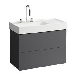 Laufen Waschtischunterbau Kartell 600x880x450mm, Schiefergrau, 2 Schubladen, mit... LAUFEN-H4076180336421 7612738931681 (Abb. 1)