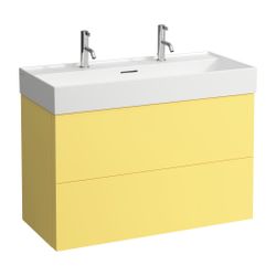 Laufen Waschtischunterbau Kartell 449x984x600mm, Senfgelb, 2 Schubladen, mit Pus... LAUFEN-H4076320336441 7612738013561 (Abb. 1)