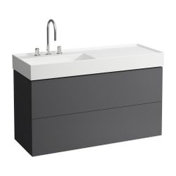 Laufen Waschtischunterbau Kartell 600x1180x450mm, Schiefergrau, 2 Schubladen, mi... LAUFEN-H4076480336421 7612738931742 (Abb. 1)
