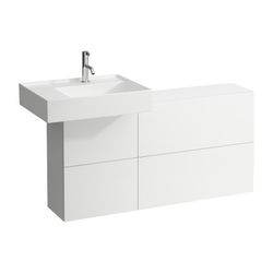 Laufen Waschtischunterbau Kartell 270x1200x608mm, Mattweiß, 1 Tür 2 Klappen link... LAUFEN-H4082910336401 7612738915384 (Abb. 1)
