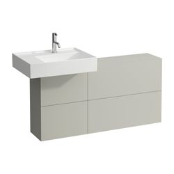 Laufen Waschtischunterbau Kartell 270x1200x608mm, Kieselgrau, 1 Tür 2 Klappen li... LAUFEN-H4082910336411 7612738915391 (Abb. 1)
